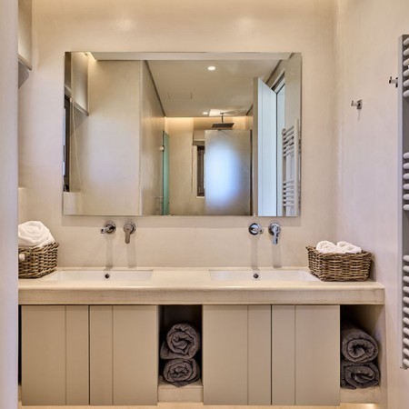 ensuite bathrooms at mykonos villas