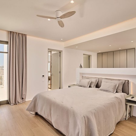 double bedroom at villa Aura Mykonos