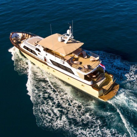 aerial view of Auriane yacht