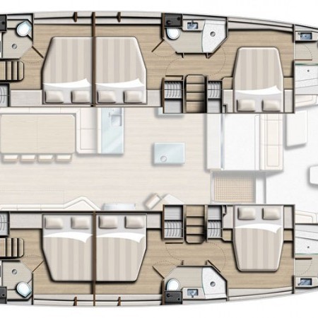 Babalu catamaran layout