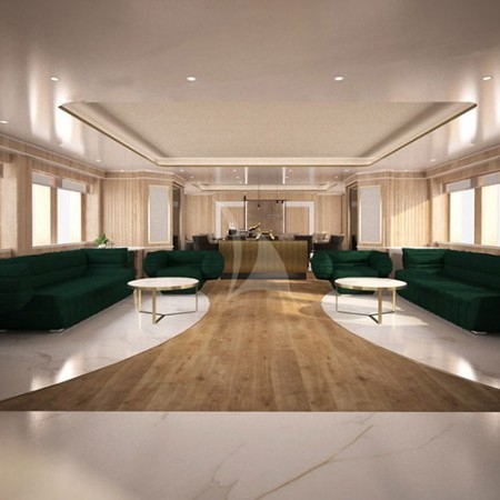 living room on the boat