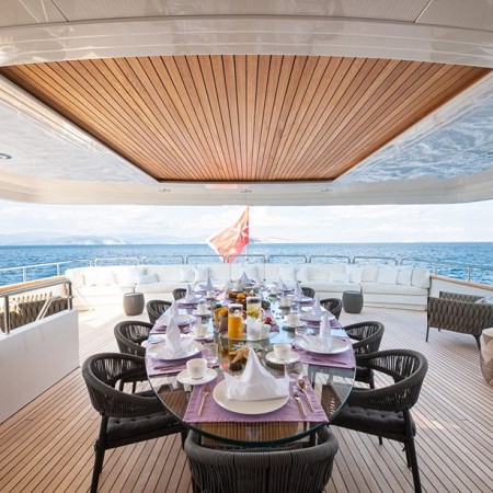 Barents yacht deck dining