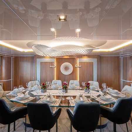 Barents yacht formal dining