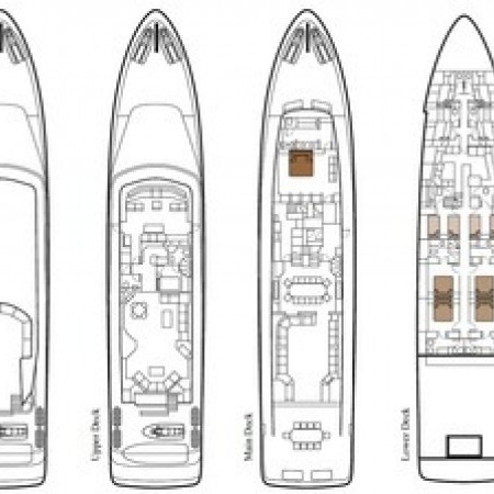 Bella Stella yacht deck plan layout