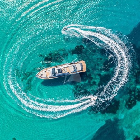 Pershing yacht charter Greece Beyond