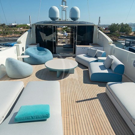 deck space at Beyond Riva yacht