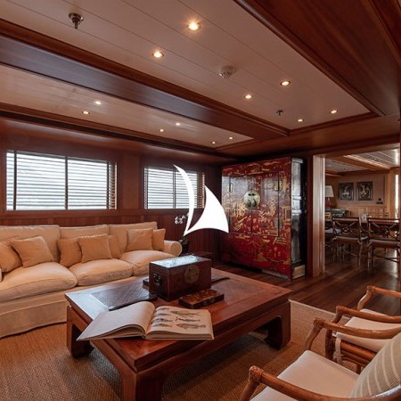 one of the motoryacht's cabins