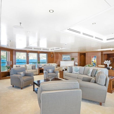 main living room of the boat