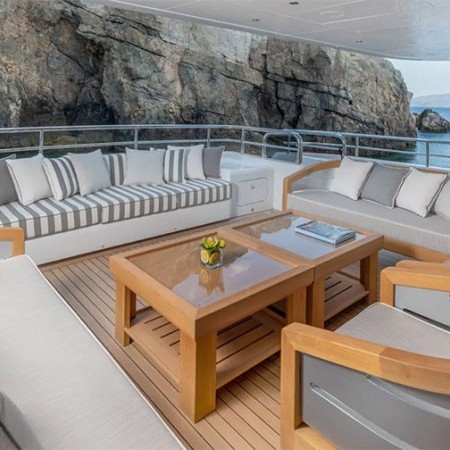 deck salon of Boji superyacht chater