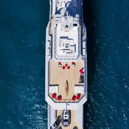 aerial photo of Bold superyacht charter