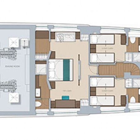 layout of Calypso I yacht charter