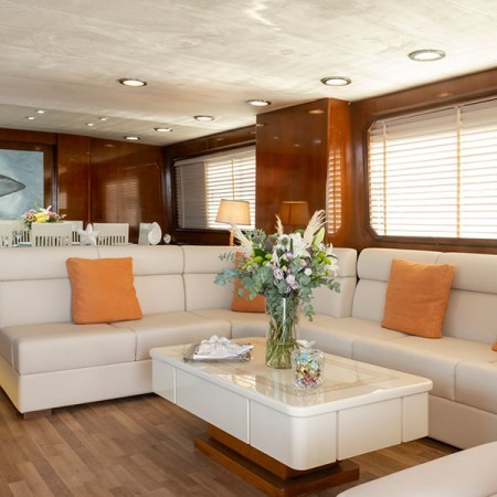 main salon on yacht's interior