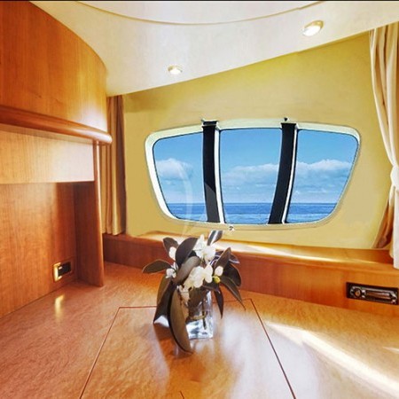 one of the yacht's cabins