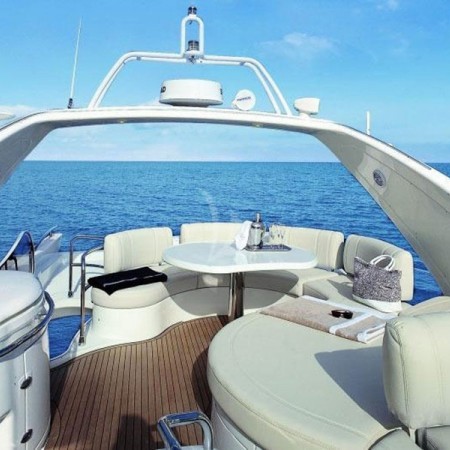 the flybridge of Chill Out Azimut yacht