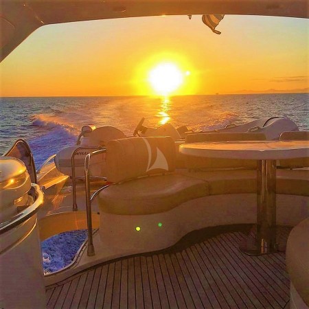 sunset on board