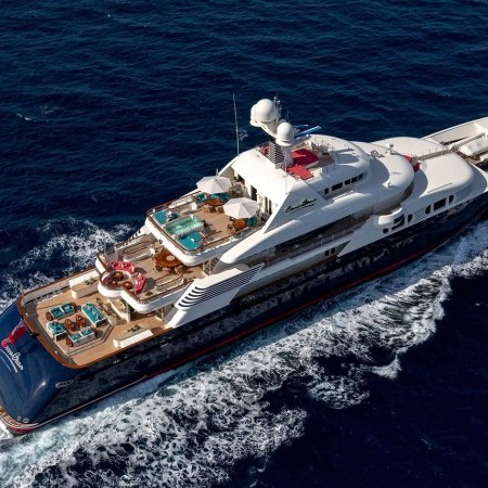 aerial photo of Cocoa Bean yacht