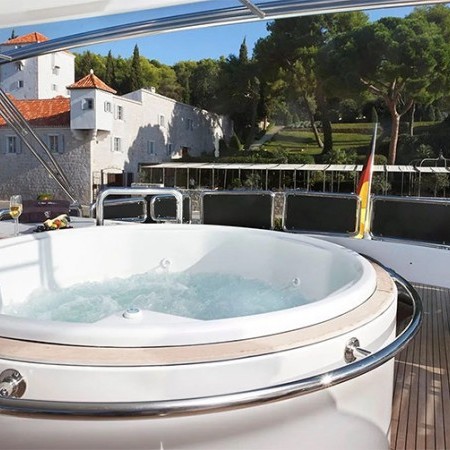 Jacuzzi on deck