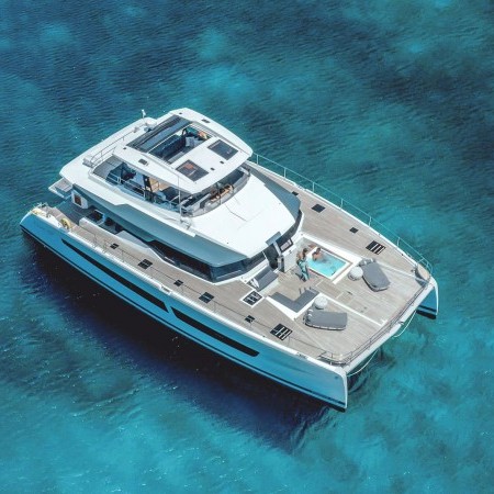 aerial view of D2 catamaran