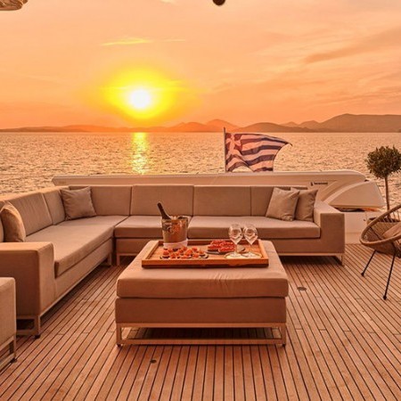 sunset from Daloli decks