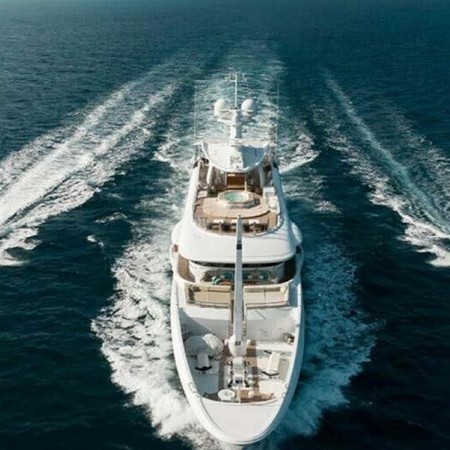 aerial photo of Deep Blue superyacht