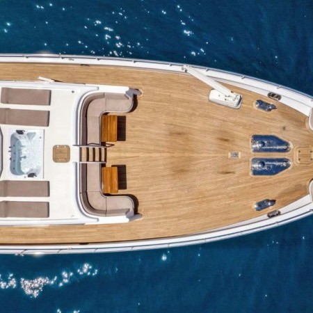 aerial view of Deep Water superyacht