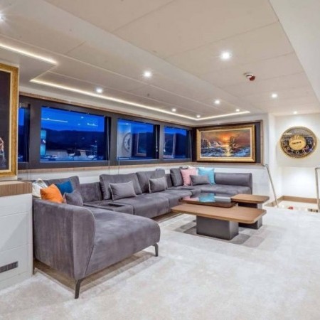 salon at Deep Water yacht