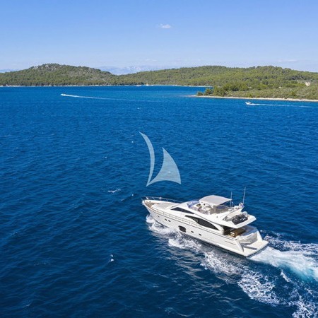 aerial shot of Dominique yacht