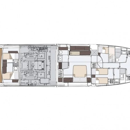 layout of Donna yacht Azimut