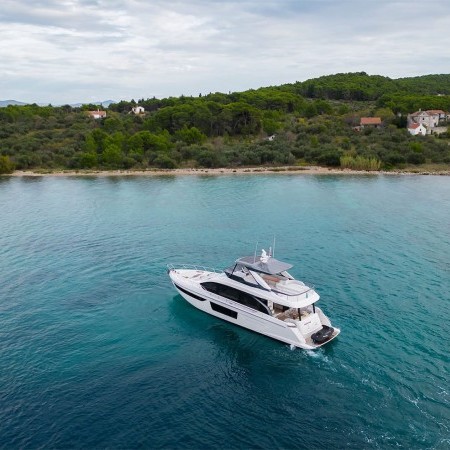 aerial view of Donna yacht