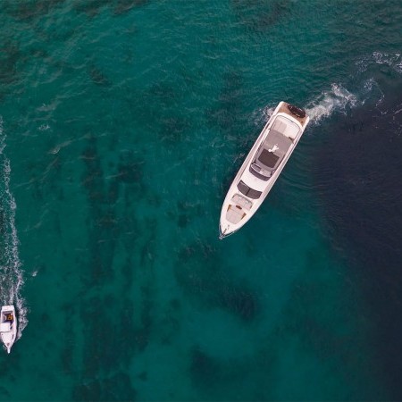 aerial view of Donna yacht