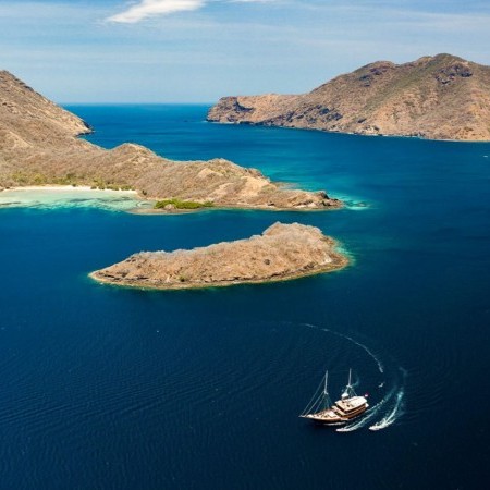 aerial view of Dunia Baru yacht