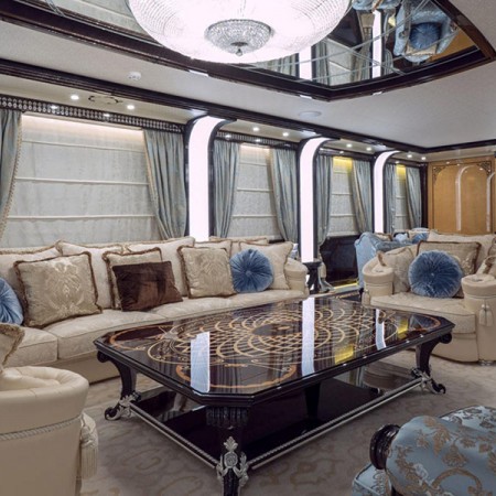 main salon of Elements yacht