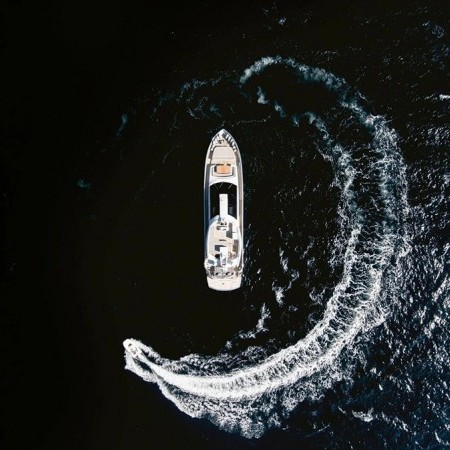 Eleven I yacht aerial view