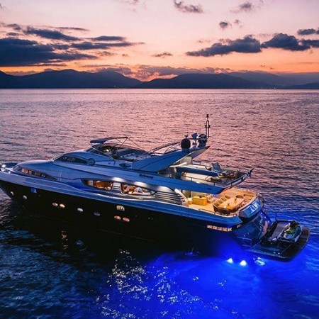 erial view Elvi superyacht