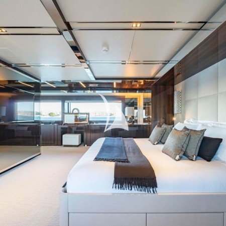 one of the cabins on Elysium I charter yacht