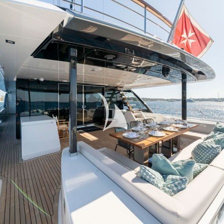 back lounge of the yacht