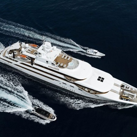 aerial view of Emir superyacht