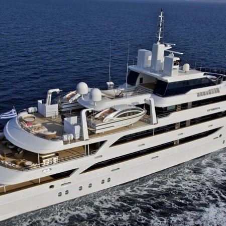 aerial view of Emir superyacht