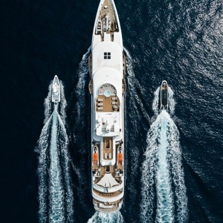 aerial view of Emir superyacht