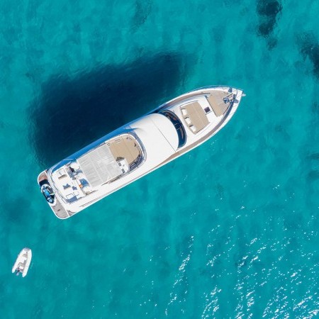 aerial shot of Enjoy yacht