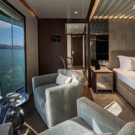 double cabin at Enterprise yacht Baglietto