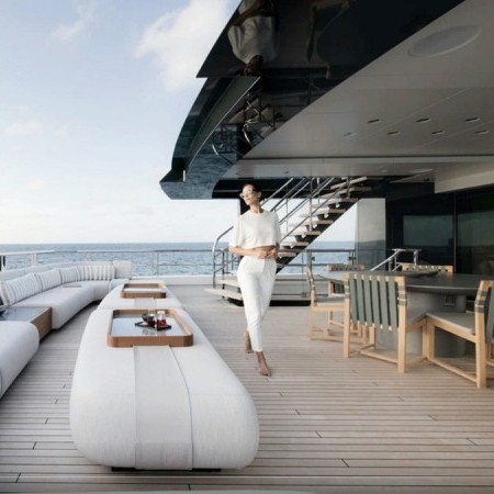 spacious deck lounge