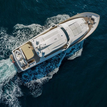 aerial view of Eolia yacht