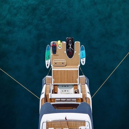 aerial photo of swim platform