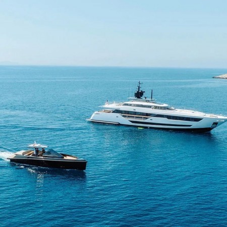 aerial view of Erolia superyacht