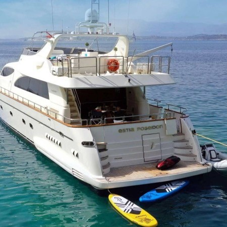back of Estia Poseidon yacht