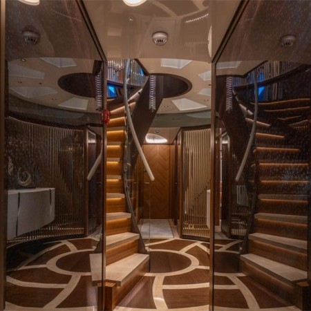 Eternal Spark yacht staircase