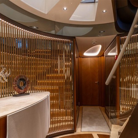 Eternal Spark yacht staircase