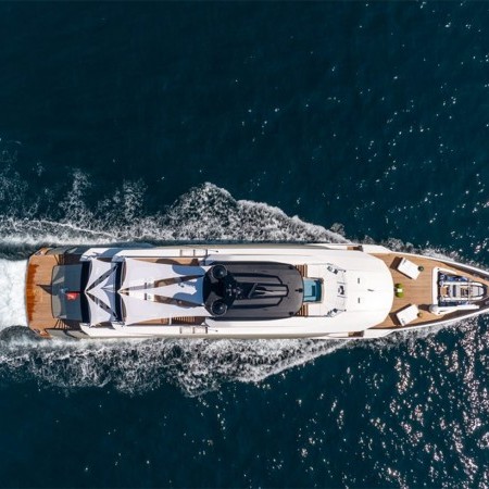 aerial view of Eternal Spark superyacht