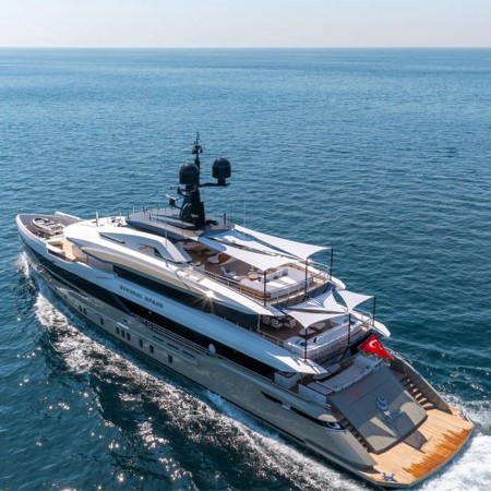 aerial view of Eternal Spark superyacht